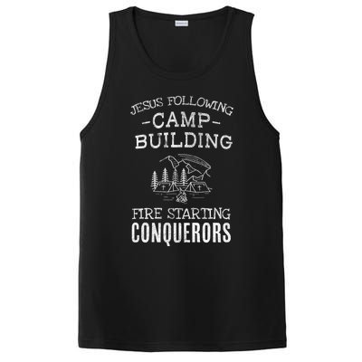 Jesus Following Camp Building Fire Starting Conquerors Based On Joshua 1:9 PosiCharge Competitor Tank