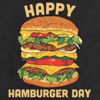 Junk Food Cheeseburger Hamburger Day Burger Fries Gift 7 Panel Mesh Trucker Snapback Hat