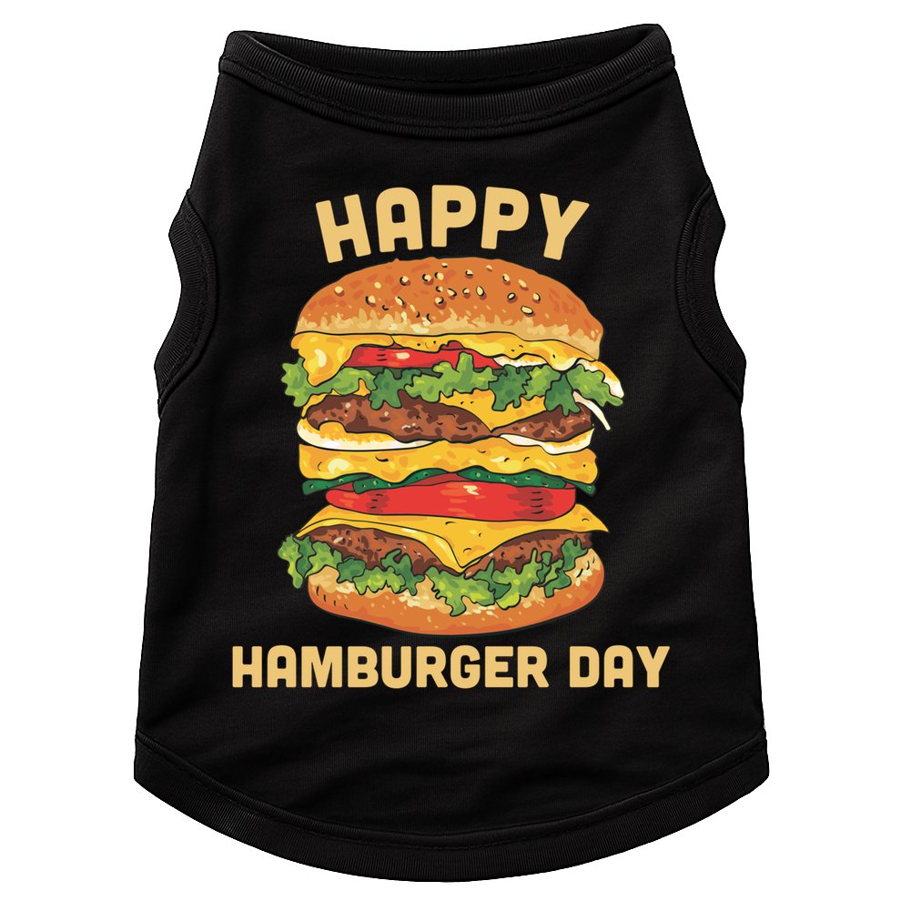 Junk Food Cheeseburger Hamburger Day Burger Fries Gift Doggie Tank