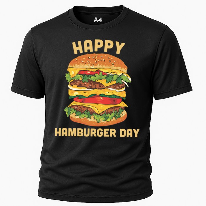 Junk Food Cheeseburger Hamburger Day Burger Fries Gift Cooling Performance Crew T-Shirt