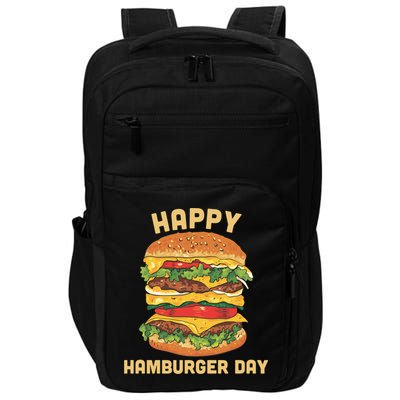 Junk Food Cheeseburger Hamburger Day Burger Fries Gift Impact Tech Backpack