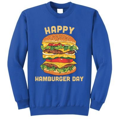 Junk Food Cheeseburger Hamburger Day Burger Fries Gift Tall Sweatshirt