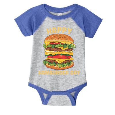 Junk Food Cheeseburger Hamburger Day Burger Fries Gift Infant Baby Jersey Bodysuit