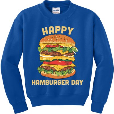 Junk Food Cheeseburger Hamburger Day Burger Fries Gift Kids Sweatshirt