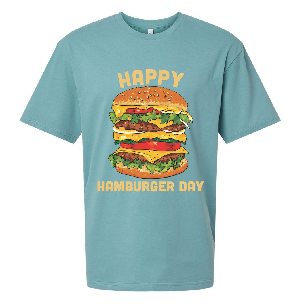 Junk Food Cheeseburger Hamburger Day Burger Fries Gift Sueded Cloud Jersey T-Shirt