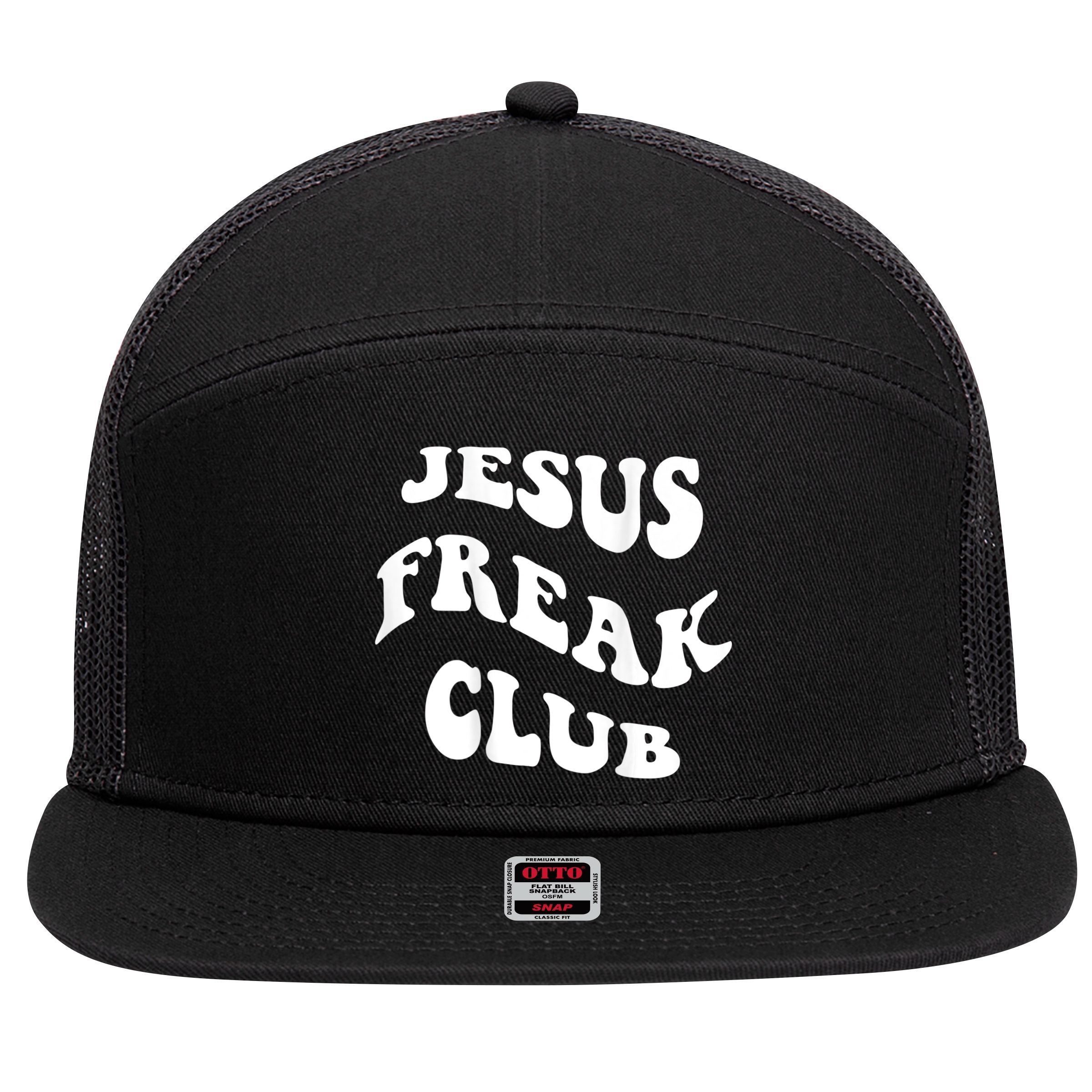 Jesus Freak Club Lover 7 Panel Mesh Trucker Snapback Hat