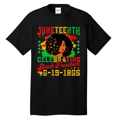 Juneteenth Flag Celebrating Black Freedom Juneteenth 1865 Tall T-Shirt