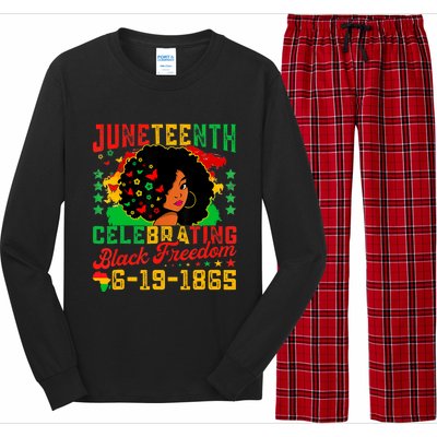 Juneteenth Flag Celebrating Black Freedom Juneteenth 1865 Long Sleeve Pajama Set