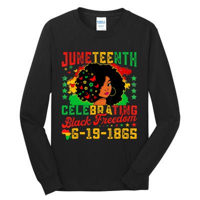 Juneteenth Flag Celebrating Black Freedom Juneteenth 1865 Tall Long Sleeve T-Shirt