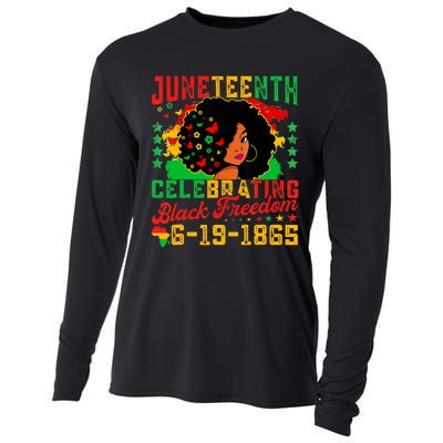 Juneteenth Flag Celebrating Black Freedom Juneteenth 1865 Cooling Performance Long Sleeve Crew