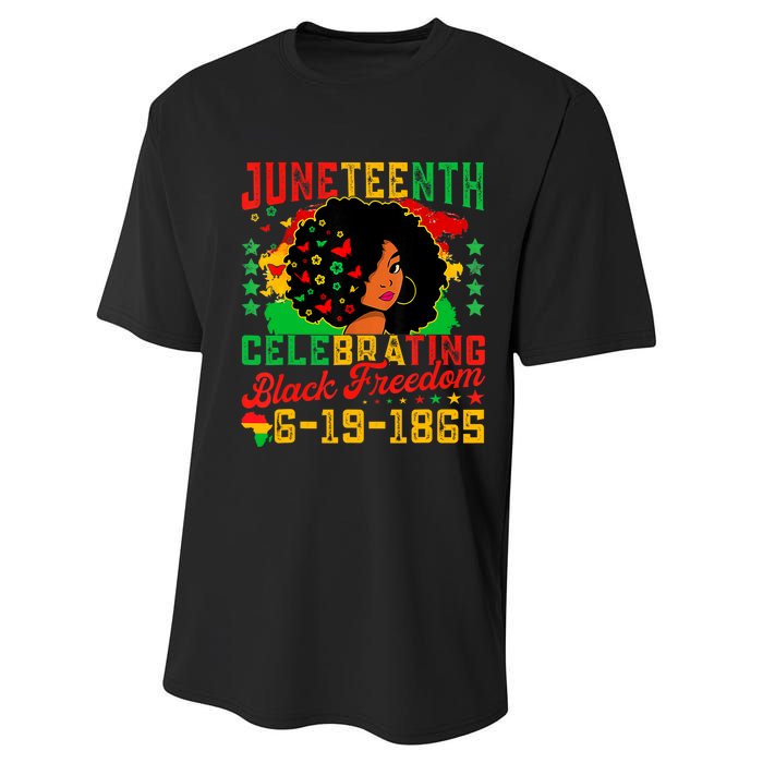 Juneteenth Flag Celebrating Black Freedom Juneteenth 1865 Performance Sprint T-Shirt