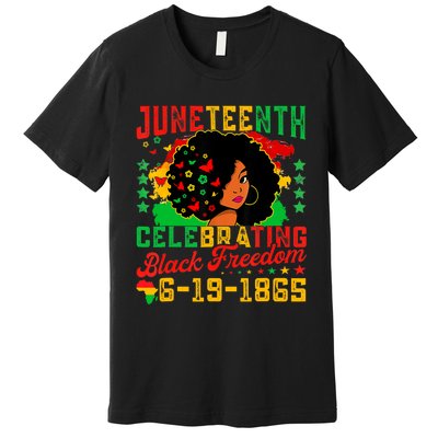 Juneteenth Flag Celebrating Black Freedom Juneteenth 1865 Premium T-Shirt