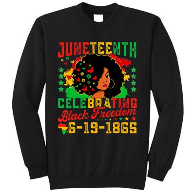 Juneteenth Flag Celebrating Black Freedom Juneteenth 1865 Tall Sweatshirt