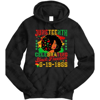 Juneteenth Flag Celebrating Black Freedom Juneteenth 1865 Tie Dye Hoodie