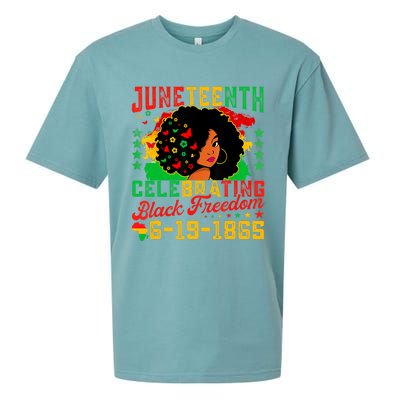 Juneteenth Flag Celebrating Black Freedom Juneteenth 1865 Sueded Cloud Jersey T-Shirt