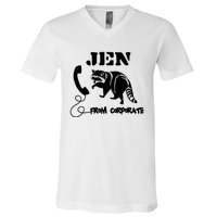 Jen From Corporate V-Neck T-Shirt