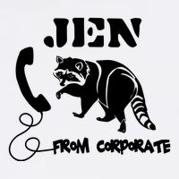 Jen From Corporate Button
