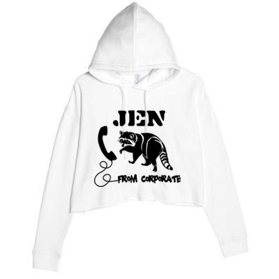 Jen From Corporate Crop Fleece Hoodie