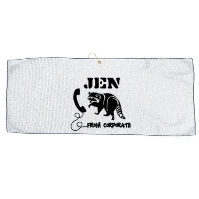 Jen From Corporate Large Microfiber Waffle Golf Towel