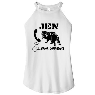Jen From Corporate Women's Perfect Tri Rocker Tank