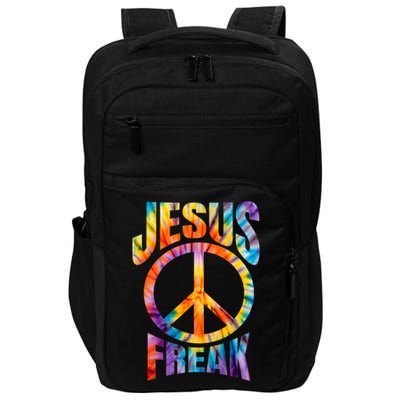 Jesus Freak Christian Retro Tie Dye Lettering Impact Tech Backpack