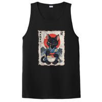 Japanese Funny Cat Ramen Graphic Cat Anime PosiCharge Competitor Tank