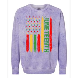 Juneteenth Freedom Day Blm June 19th 1865 African American Gift Colorblast Crewneck Sweatshirt