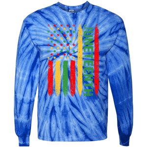 Juneteenth Freedom Day Blm June 19th 1865 African American Gift Tie-Dye Long Sleeve Shirt