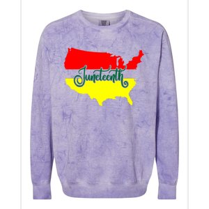 Juneteenth Freedom Day Black History American June 19th 1965 Funny Gift Colorblast Crewneck Sweatshirt