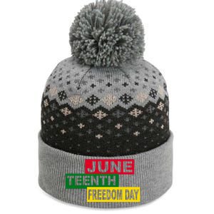 Juneteenth Freedom Day The Baniff Cuffed Pom Beanie