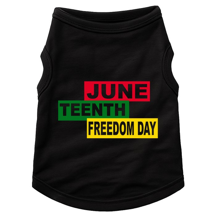 Juneteenth Freedom Day Doggie Tank
