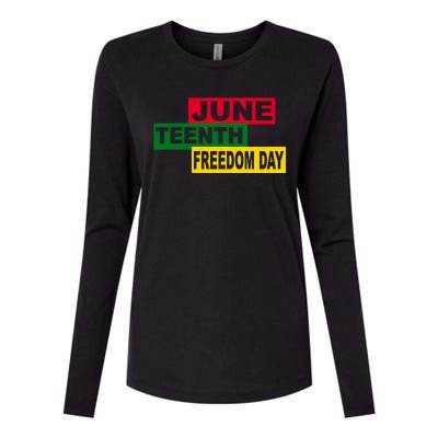 Juneteenth Freedom Day Womens Cotton Relaxed Long Sleeve T-Shirt