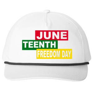 Juneteenth Freedom Day Snapback Five-Panel Rope Hat