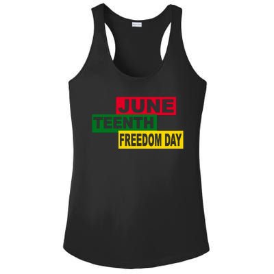 Juneteenth Freedom Day Ladies PosiCharge Competitor Racerback Tank