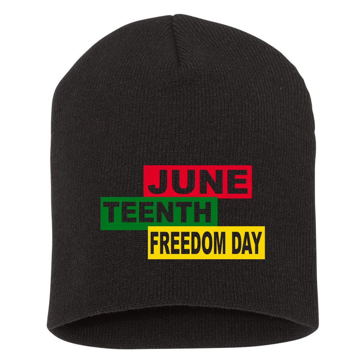 Juneteenth Freedom Day Short Acrylic Beanie