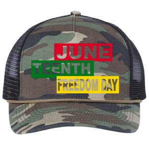 Juneteenth Freedom Day Retro Rope Trucker Hat Cap