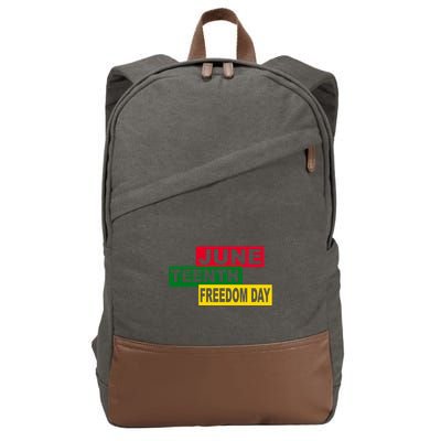 Juneteenth Freedom Day Cotton Canvas Backpack