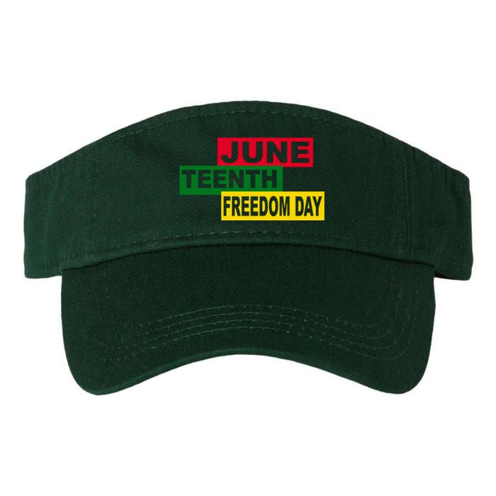 Juneteenth Freedom Day Valucap Bio-Washed Visor