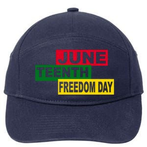 Juneteenth Freedom Day 7-Panel Snapback Hat