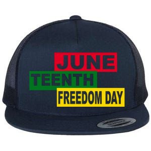 Juneteenth Freedom Day Flat Bill Trucker Hat