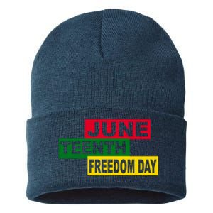 Juneteenth Freedom Day Sustainable Knit Beanie