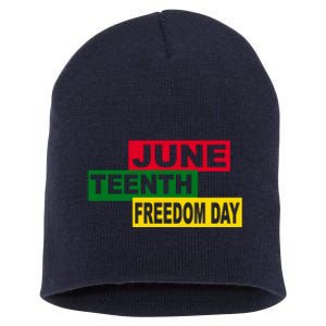 Juneteenth Freedom Day Short Acrylic Beanie