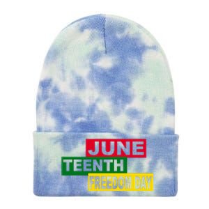 Juneteenth Freedom Day Tie Dye 12in Knit Beanie