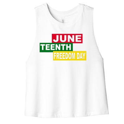 Juneteenth Freedom Day Women's Racerback Cropped Tank