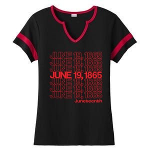 Juneteenth Freedom Day Emancipation Day Thank You Bag Style Ladies Halftime Notch Neck Tee