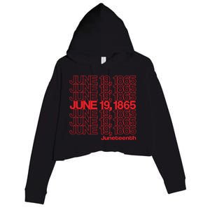 Juneteenth Freedom Day Emancipation Day Thank You Bag Style Crop Fleece Hoodie