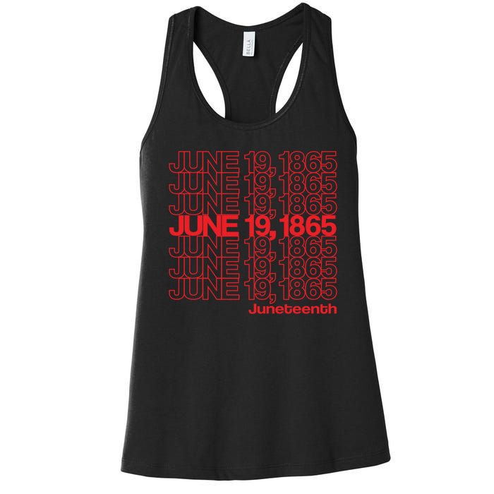 Juneteenth Freedom Day Emancipation Day Thank You Bag Style Women's Racerback Tank