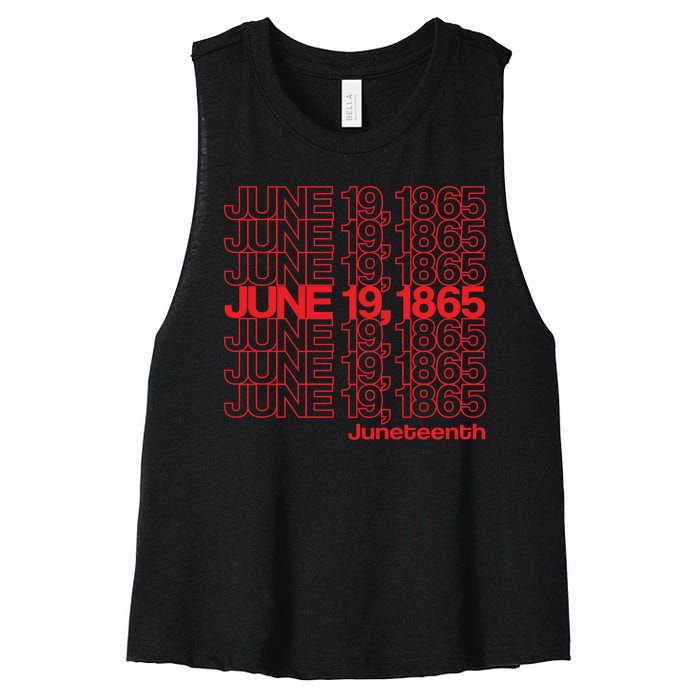 Juneteenth Freedom Day Emancipation Day Thank You Bag Style Women's Racerback Cropped Tank