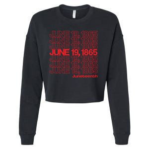 Juneteenth Freedom Day Emancipation Day Thank You Bag Style Cropped Pullover Crew