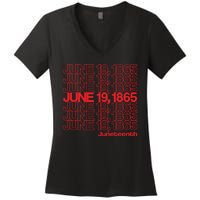 Juneteenth Freedom Day Emancipation Day Thank You Bag Style Women's V-Neck T-Shirt